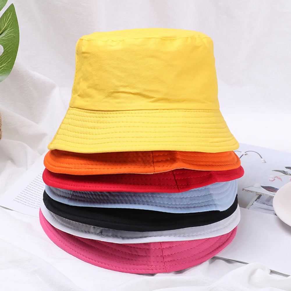 Foldable Cotton Summer Bucket Hat for Sun Protection